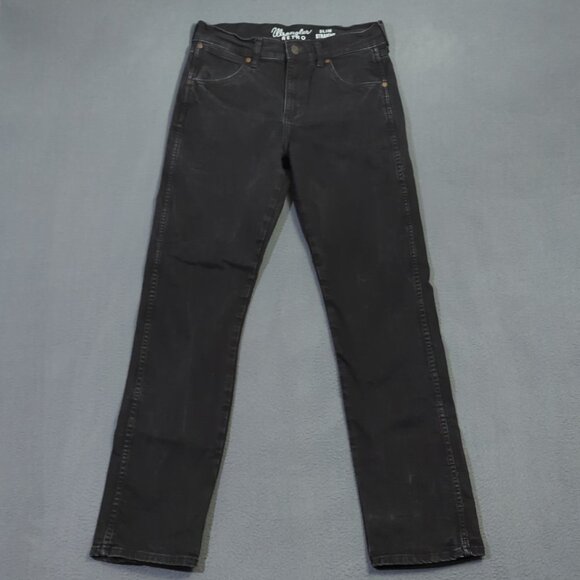 Wrangler Retro Jeans Men's 29x32 Black Slim Straight Denim Western Cowboy Rodeo - Picture 2 of 12